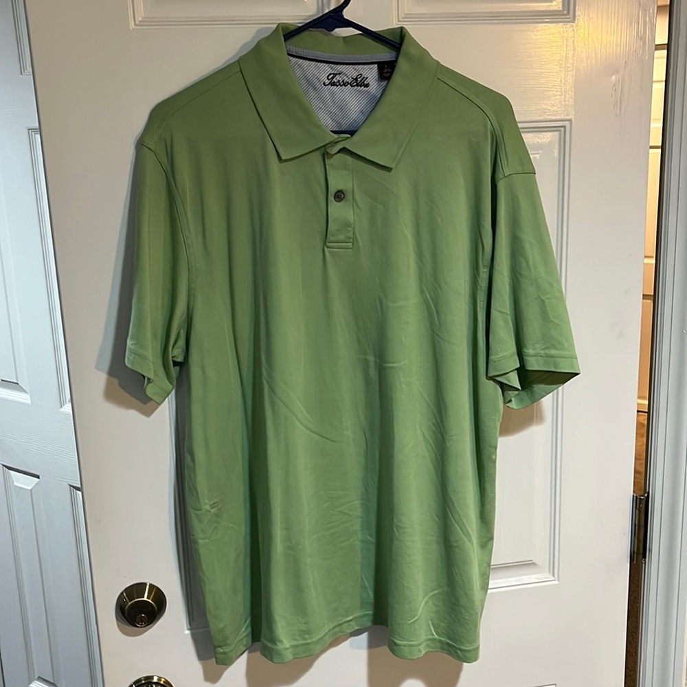 Green short sleeve men’s polo